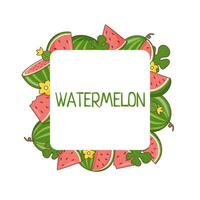 Wassermelone Hintergrund Aufkleber vektor