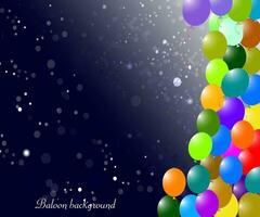 Ballon Hintergrund Sammlung bunt Ballon zum Geburtstag und irgendein Party. vektor