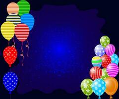 Ballon Hintergrund Sammlung bunt Ballon zum Geburtstag und irgendein Party. vektor