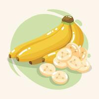 isolerat banan frukt ikon friska mat vektor illustration