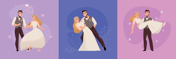 Hochzeits-Ehe-Konzept-Design vektor