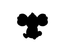 Koala Silhouette Symbol Illustration Vorlage zum viele Zweck. isoliert auf Weiß Hintergrund vektor