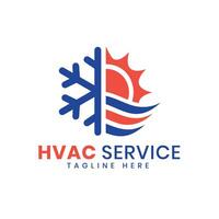 hvac service logotyp design med uppvärmning och kyl- industri logotyp vektor