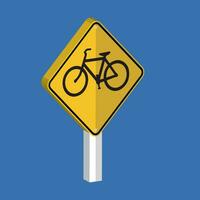 mutcd cykel korsning tecken 3d form vektor illustration