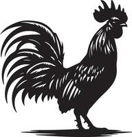 Ayam cemani Vektor Silhouette Illustration