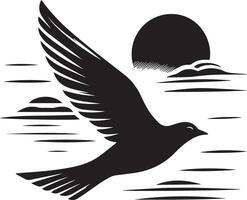 fliegend Vogel Vektor Silhouette Illustration