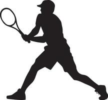 Tennis Spieler Vektor Silhouette