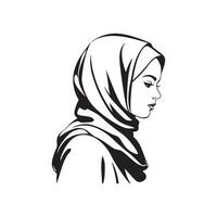 Hijab Bild Vektor, Kunst und Illustration vektor