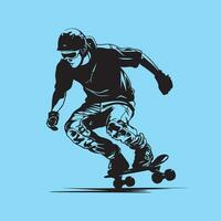 Skateboarder Vektor Bild, Kunst und Design