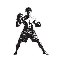 Boxer Bild Vektor, Illustration, Kunst, Design vektor