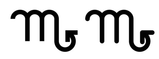 scorpio tecken. scorpio zodiaken symbol vektor uppsättning.