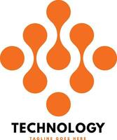 Technologie und Zusammenarbeit Logo Vorlage Design vektor