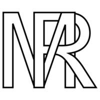 logotyp tecken herr rm ikon dubbel- brev logotyp m r vektor