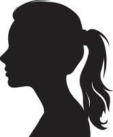 Frau Profil Vektor Silhouette 3