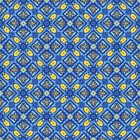 Traditionelle portugiesische Azulejos der blauen Verzierung. Orientalisches nahtloses Muster
