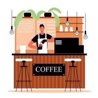 kaffe hus vektor illustration