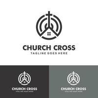 Christian Church Jesus Cross Gospel Logo Design Inspiration vektor