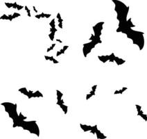 uppsättning av halloween fladdermus silhuett. isolerat på vit bakgrund. vektor ikon