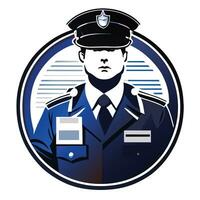 polis officer på vit bakgrund vektor illustration