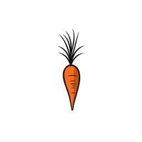 organisch Essen gefüllt Gliederung Orange Logo. gesund Ernährung. Karotte Symbol. Design Element. erstellt mit künstlich Intelligenz. ai Kunst zum korporativ Marke, Farmer Markt, Gemeinschaft Garten vektor