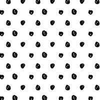 Polka Punkt nahtlos Muster auf Weiß Hintergrund. Vektor Illustration