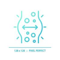 2d Pixel perfekt Gradient Stoffwechsel- Ungleichgewicht Symbol, isoliert Blau Vektor, dünn Linie Illustration Darstellen Stoffwechsel- Gesundheit. vektor