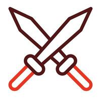Schwert Vektor dick Linie zwei Farbe Symbole zum persönlich und kommerziell verwenden.