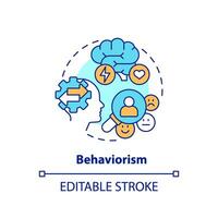 2d editierbar Mehrfarbig Behaviorismus Symbol, einfach isoliert Vektor, Lernen Theorien dünn Linie Illustration. vektor