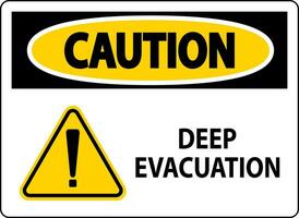 varning tecken djup evakuering vektor