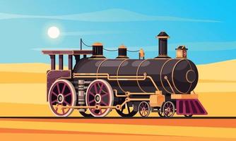Dampflokomotive Wüstenkomposition