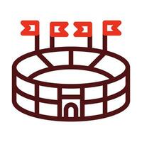 Stadion Vektor dick Linie zwei Farbe Symbole zum persönlich und kommerziell verwenden.