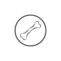 Hund Knochen Logo Vektor Illustration Symbol