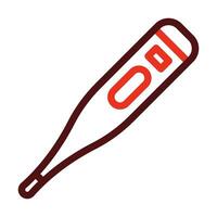 Thermometer Vektor dick Linie zwei Farbe Symbole zum persönlich und kommerziell verwenden.