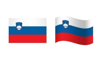 Rechteck und Welle Slowenien Flagge Illustration vektor