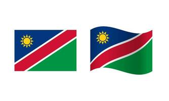 Rechteck und Welle Namibia Flagge Illustration vektor