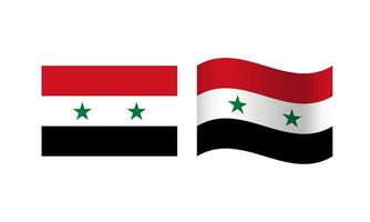 rektangel och Vinka syrien flagga illustration vektor