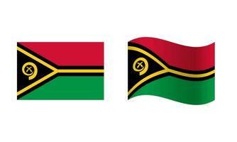 Rechteck und Welle Vanuatu Flagge Illustration vektor