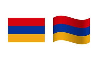 Rechteck und Welle Armenien Flagge Illustration vektor