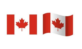 Rechteck und Welle Kanada Flagge Illustration vektor