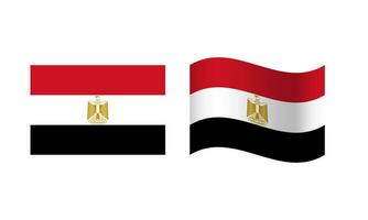 Rechteck und Welle Ägypten Flagge Illustration vektor