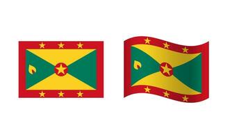 Rechteck und Welle Grenada Flagge Illustration vektor