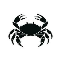 svart silhuett av en krabba vektor illustration