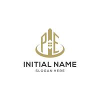 Initiale Sport Logo mit kreativ Haus Symbol, modern und Fachmann echt Nachlass Logo Design vektor