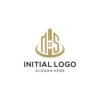 Initiale Frau Logo mit kreativ Haus Symbol, modern und Fachmann echt Nachlass Logo Design vektor