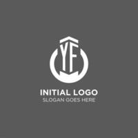 Initiale yf Kreis runden Linie Logo, abstrakt Unternehmen Logo Design Ideen vektor