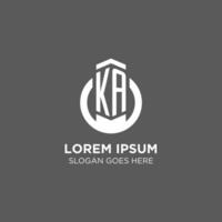 Initiale ka Kreis runden Linie Logo, abstrakt Unternehmen Logo Design Ideen vektor