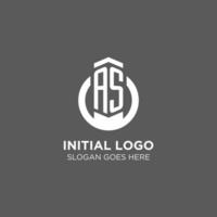 Initiale wie Kreis runden Linie Logo, abstrakt Unternehmen Logo Design Ideen vektor