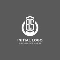 Initiale bs Kreis runden Linie Logo, abstrakt Unternehmen Logo Design Ideen vektor