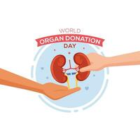värld organ donation dag baner sjukvård illustration vektor