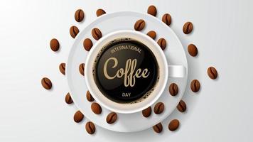 internationella kaffedagen. vektor illustration